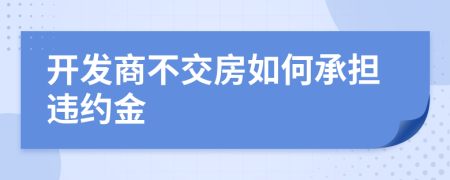 開發(fā)商不交房如何承擔違約金