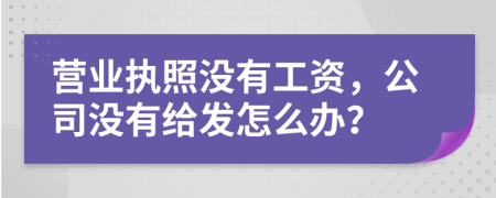 營業(yè)執(zhí)照沒有工資，公司沒有給發(fā)怎么辦？