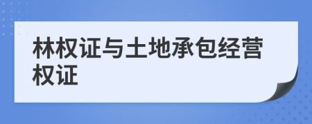 林權(quán)證與土地承包經(jīng)營權(quán)證