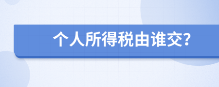 個(gè)人所得稅由誰(shuí)交？