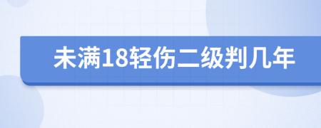 未滿18輕傷二級判幾年