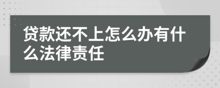 貸款還不上怎么辦有什么法律責(zé)任