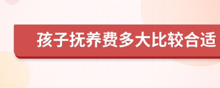 孩子撫養(yǎng)費(fèi)多大比較合適