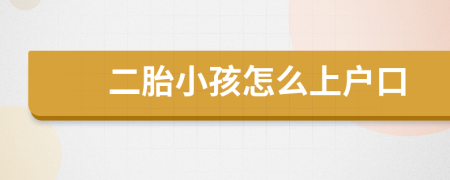 二胎小孩怎么上戶口
