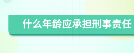 什么年齡應(yīng)承擔(dān)刑事責(zé)任