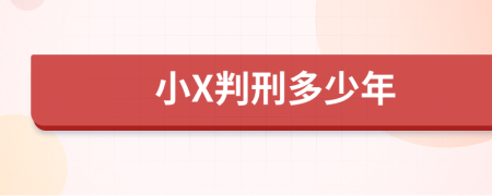 小X判刑多少年