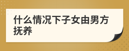 什么情況下子女由男方撫養(yǎng)
