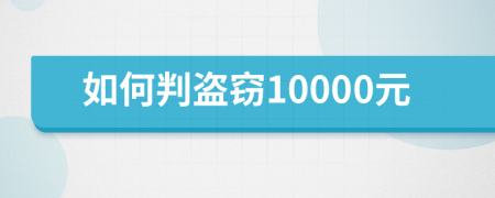如何判盜竊10000元