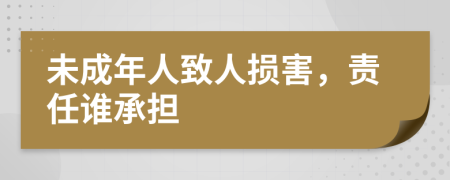 未成年人致人損害，責(zé)任誰承擔(dān)