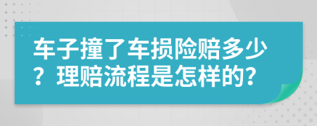 車子撞了車損險賠多少？理賠流程是怎樣的？