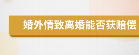 婚外情致離婚能否獲賠償