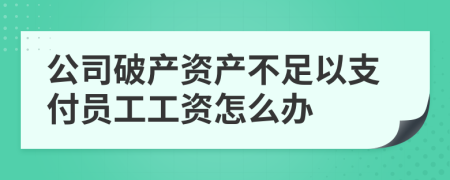 公司破產(chǎn)資產(chǎn)不足以支付員工工資怎么辦