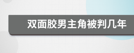 雙面膠男主角被判幾年