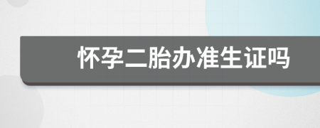 懷孕二胎辦準(zhǔn)生證嗎