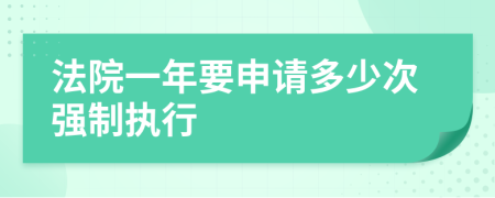 法院一年要申請(qǐng)多少次強(qiáng)制執(zhí)行