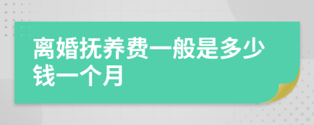 離婚撫養(yǎng)費(fèi)一般是多少錢一個(gè)月