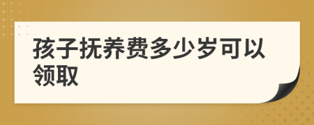 孩子撫養(yǎng)費(fèi)多少歲可以領(lǐng)取
