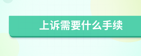 上訴需要什么手續(xù)