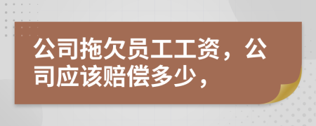 公司拖欠員工工資，公司應(yīng)該賠償多少，