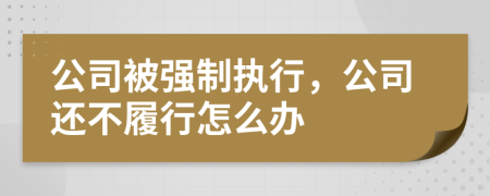公司被強(qiáng)制執(zhí)行，公司還不履行怎么辦