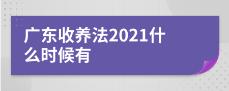 廣東收養(yǎng)法2021什么時候有