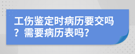 工傷鑒定時(shí)病歷要交嗎？需要病歷表嗎？