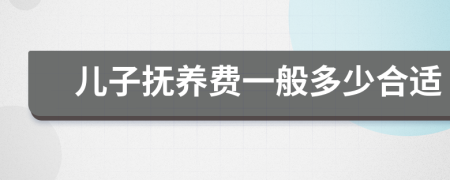 兒子撫養(yǎng)費(fèi)一般多少合適