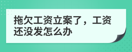 拖欠工資立案了，工資還沒發(fā)怎么辦