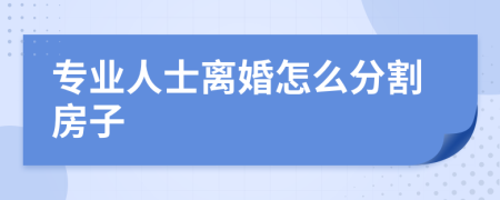 專業(yè)人士離婚怎么分割房子