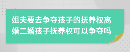 姐夫要去爭奪孩子的撫養(yǎng)權離婚二婚孩子撫養(yǎng)權可以爭奪嗎