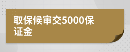 取保候?qū)徑?000保證金
