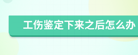 工傷鑒定下來之后怎么辦