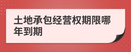 土地承包經(jīng)營權(quán)期限哪年到期