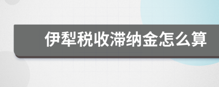 伊犁稅收滯納金怎么算