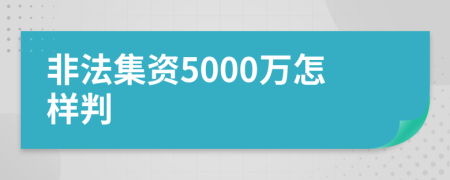 非法集資5000萬(wàn)怎樣判