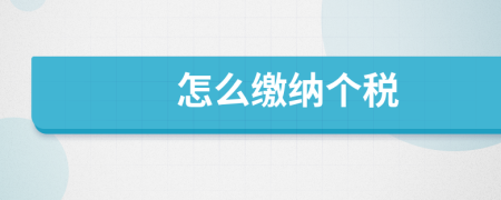 怎么繳納個稅