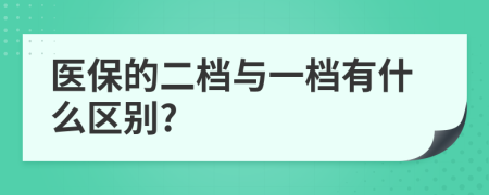 醫(yī)保的二檔與一檔有什么區(qū)別?