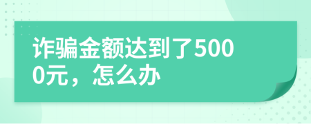 詐騙金額達(dá)到了5000元，怎么辦