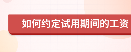 如何約定試用期間的工資