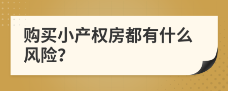 購買小產(chǎn)權(quán)房都有什么風險？