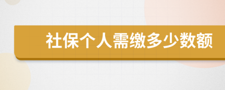 社保個人需繳多少數(shù)額