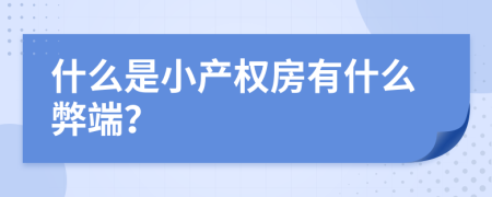 什么是小產(chǎn)權(quán)房有什么弊端？