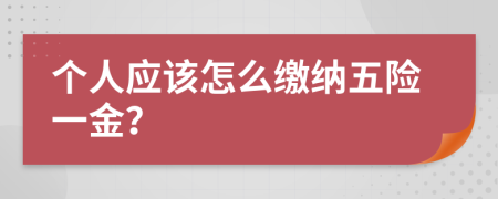 個人應(yīng)該怎么繳納五險一金？