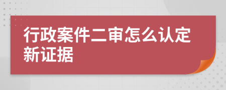 行政案件二審怎么認(rèn)定新證據(jù)