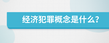 經(jīng)濟(jì)犯罪概念是什么？