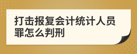 打擊報(bào)復(fù)會計(jì)統(tǒng)計(jì)人員罪怎么判刑