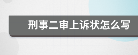刑事二審上訴狀怎么寫