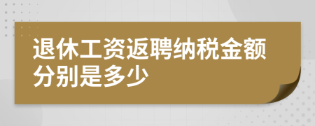 退休工資返聘納稅金額分別是多少