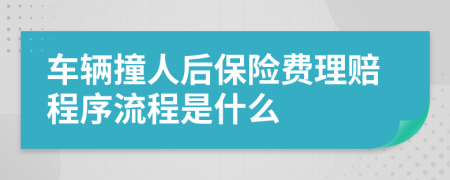車輛撞人后保險費理賠程序流程是什么