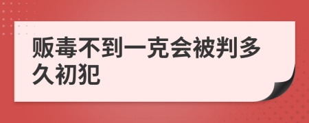 販毒不到一克會(huì)被判多久初犯